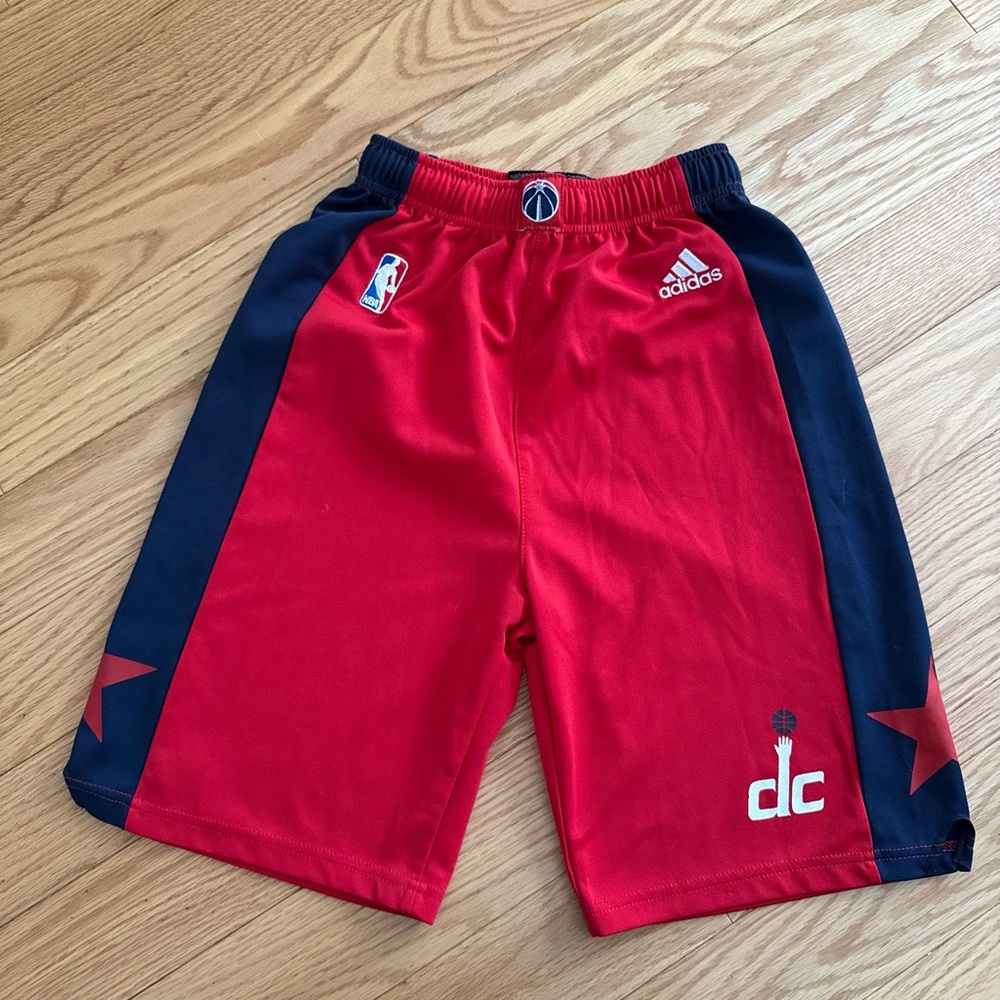 Adidas Washington DC Wizards NBA basketball logo shirts red blue YL